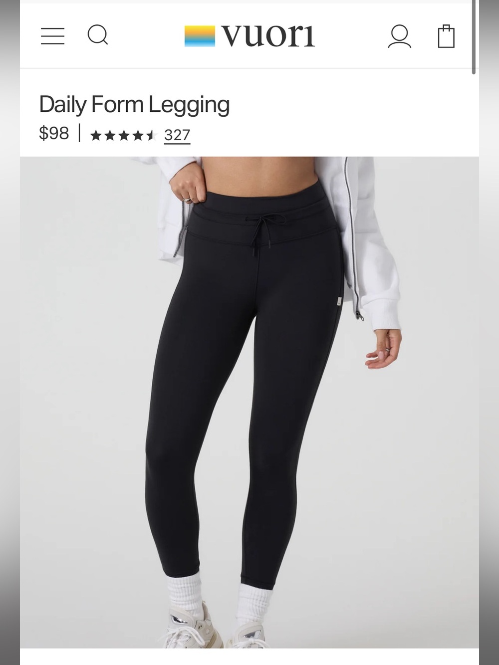 Vuori Daily Form Black Leggings